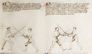 The first two plays of the zogho stretto from the Getty MS, showing the master of the zogho stretto