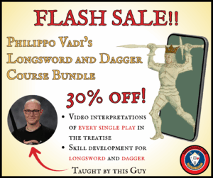 Flash sale on Philippo Vadi's longsword and dagger courses bundle